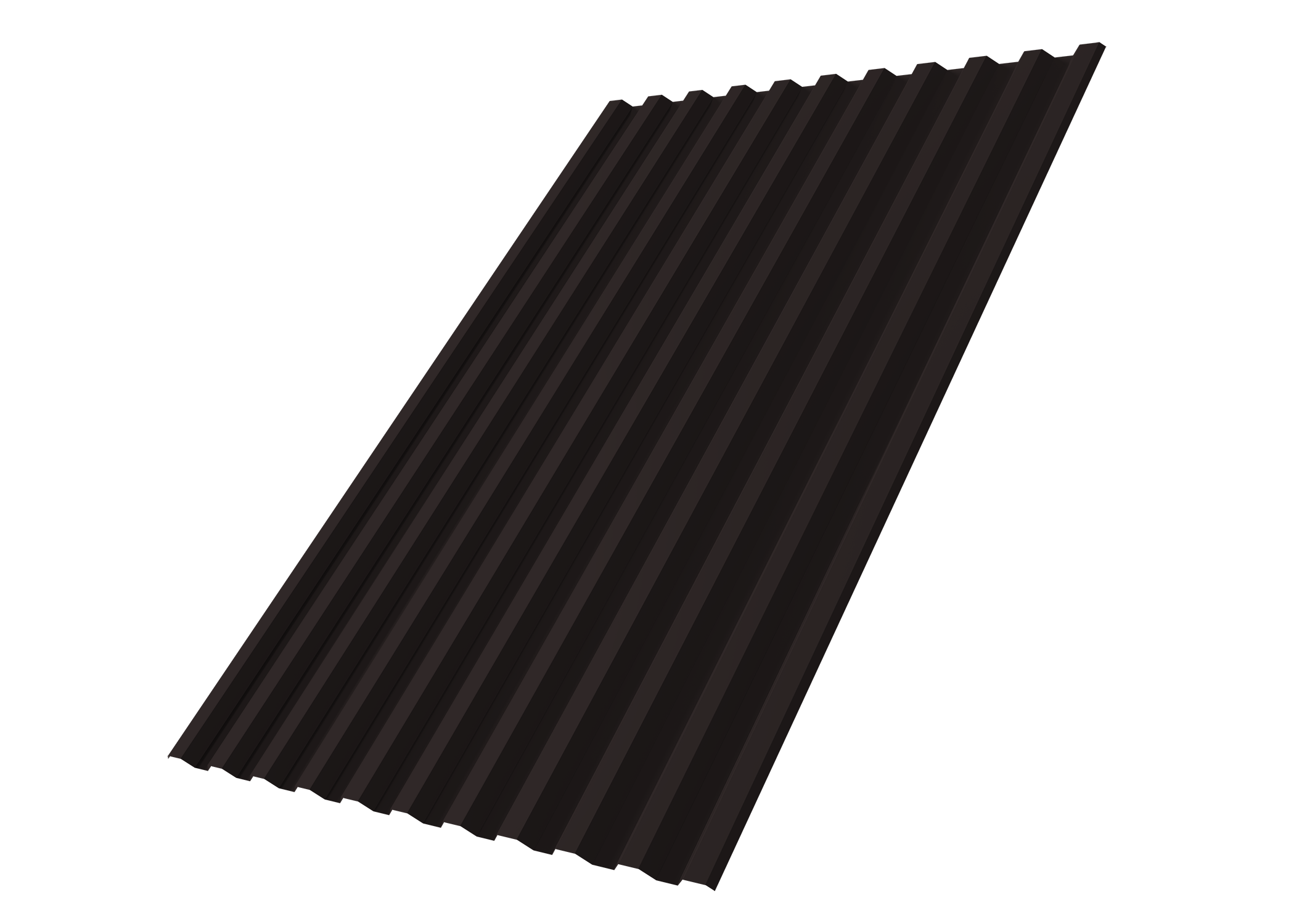 Профнастил С21R 0,5 Satin RAL 9005 черный