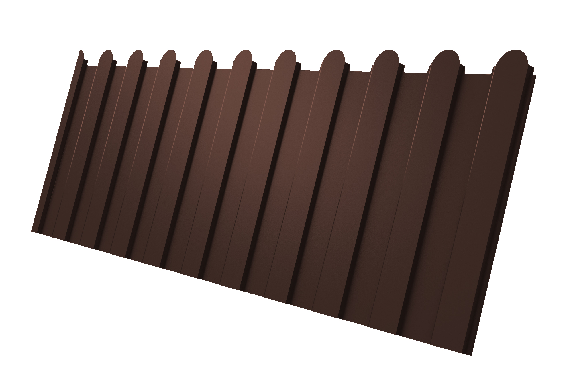 Профнастил С8A v01 фигурный 0,45 PE-Double RAL 8017 шоколад