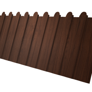Профнастил С8A v01 фигурный 0,45 Print Elite Choco Wood TwinColor
