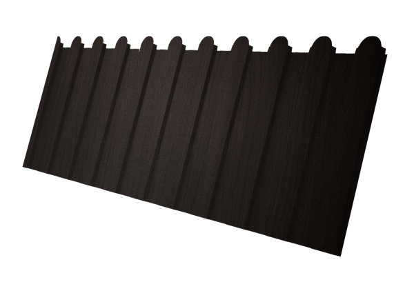 Профнастил С8A v01 фигурный 0,45 Print Elite Coffee Wood TwinColor