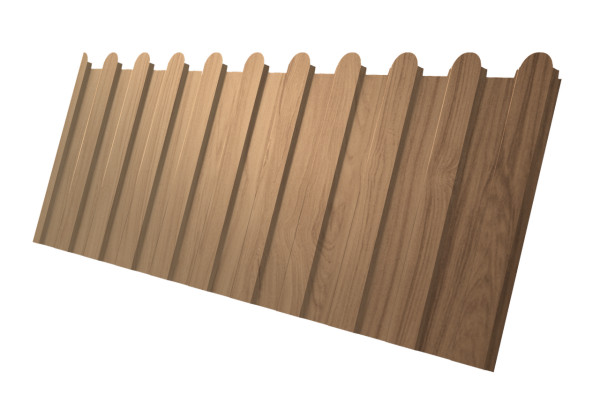 Профнастил С8A v01 фигурный 0,45 Print Elite Honey Wood TwinColor