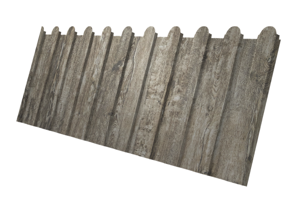 Профнастил С8A v01 фигурный 0,45 Print Elite Nordic Wood TwinColor