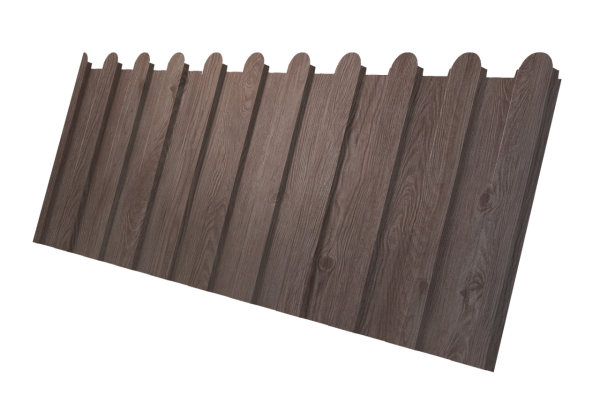 Профнастил С8A v01 фигурный 0,45 Print Elite White Wood TwinColor