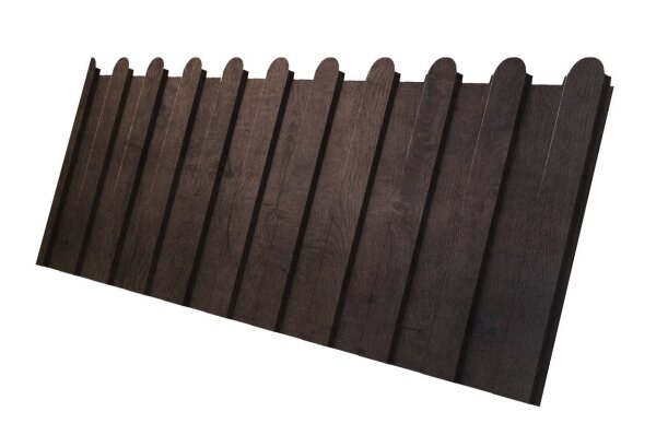 Профнастил С8A v01 фигурный 0,45 Print Premium с пленкой Antique Wood TwinColor