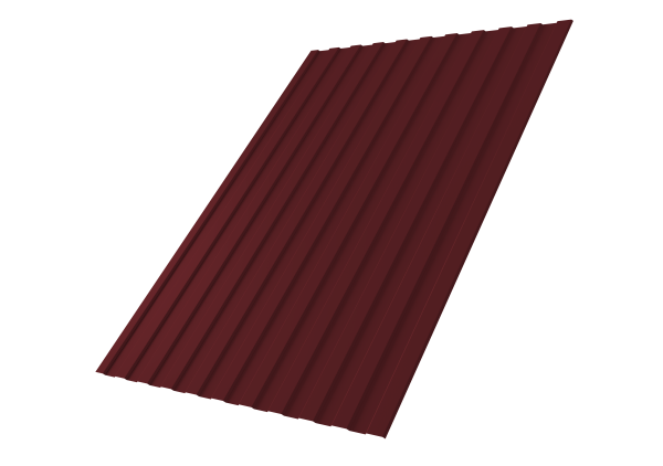 Профнастил С8A v01 0,45 PE-Double RAL 3005 красное вино