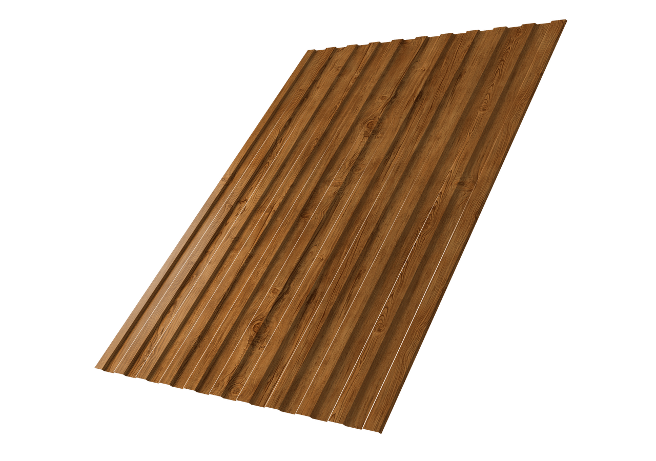 Профнастил С8A v01 0,45 Print Elite Golden Wood TwinColor