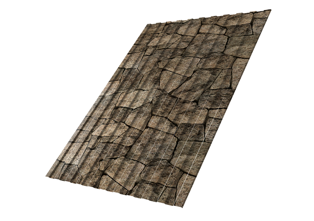 Профнастил С8A v01 0,45 Print Elite King Stone TwinColor