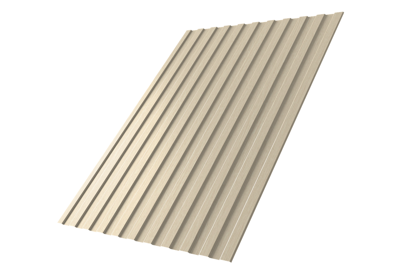 Профнастил С8A v01 0,45 Print Elite Milky Wood TwinColor