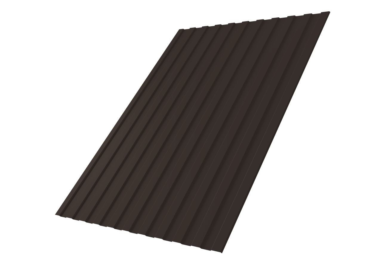 Профнастил С8A v01 0,5 Satin Matt RR 32 темно-коричневый