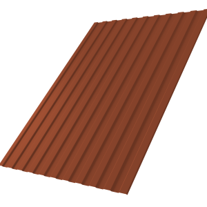 Профнастил С8A v01 0,5 Satin RAL 8004 терракота