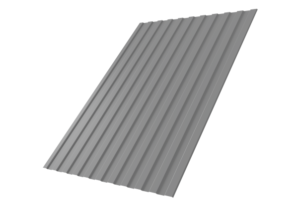 Профнастил С8A v01 0,5 Satin RAL 9006 бело-алюминиевый