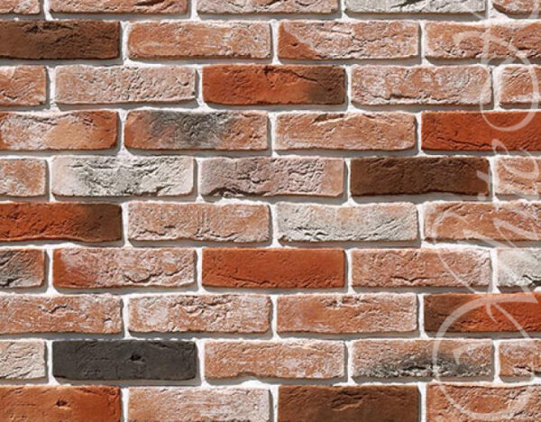 Рядовая плитка White Hills Design Лондон брик, 301-50 c расшивкой 1,2 см.