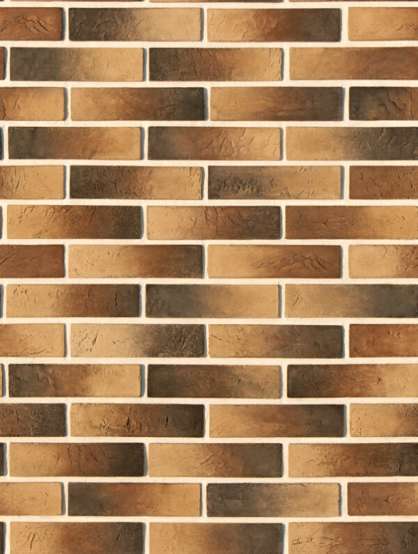 Рядовая плитка White Hills Терамо брик 353-40 с расшивкой 1,2 см