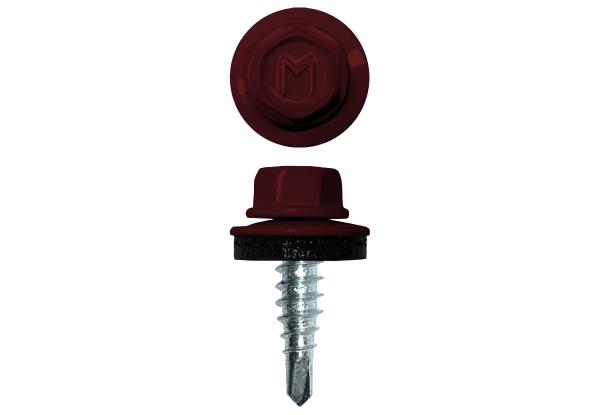 Саморез по металлу Daxmer 4,8х19 RAL 3005 (250) сверло №2
