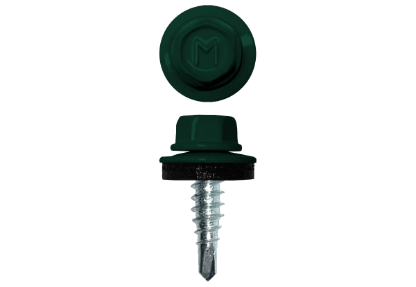 Саморез по металлу Daxmer 4,8х19 RAL 6005 (250) сверло №2