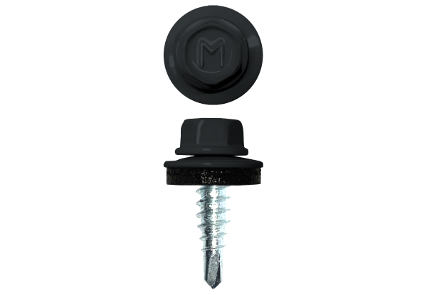 Саморез по металлу Daxmer 4,8х19 RAL 7021 (250) сверло №2
