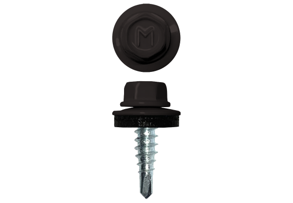 Саморез по металлу Daxmer 4,8х19 RAL 8019 (250) сверло №2