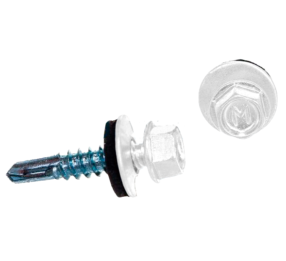 Саморез по металлу Daxmer 5,5х25 RAL 9003 (250) сверло №3