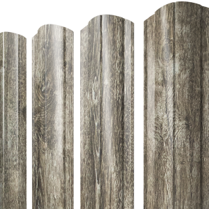 Штакетник Круглый фигурный 0,45 Print Elite Nordic Wood TwinColor