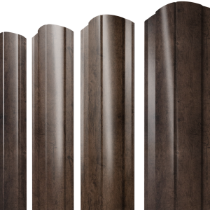 Штакетник Круглый фигурный 0,45 Print Premium Antique Wood TwinColor