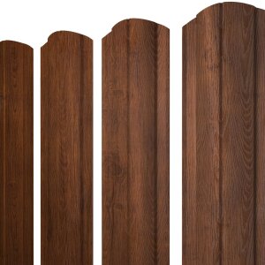 Штакетник Круглый фигурный 0,45 Print Premium Golden Wood Fresh TwinColor