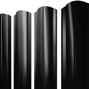 Штакетник Круглый фигурный 0,5 Rooftop Бархат RAL 9005 черный