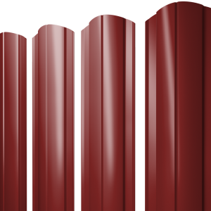 Штакетник Круглый фигурный 0,5 Satin RAL 3011 коричнево-красный
