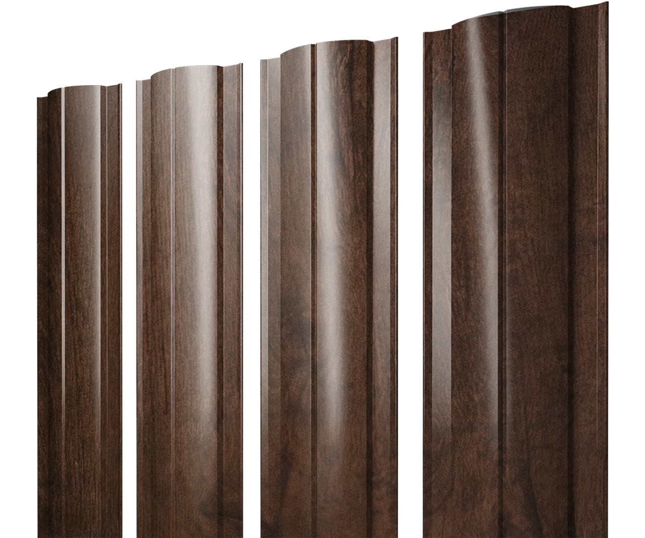 Штакетник Круглый с прямым резом 0,45 Print Elite Antique Wood TwinColor