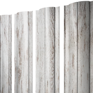 Штакетник Круглый с прямым резом 0,45 Print Elite Snow Wood TwinColor