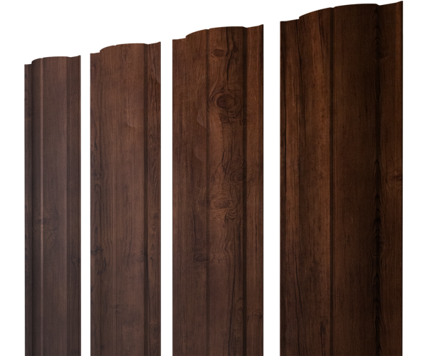 Штакетник Круглый с прямым резом 0,45 Print Premium Cherry Wood Fresh TwinColor