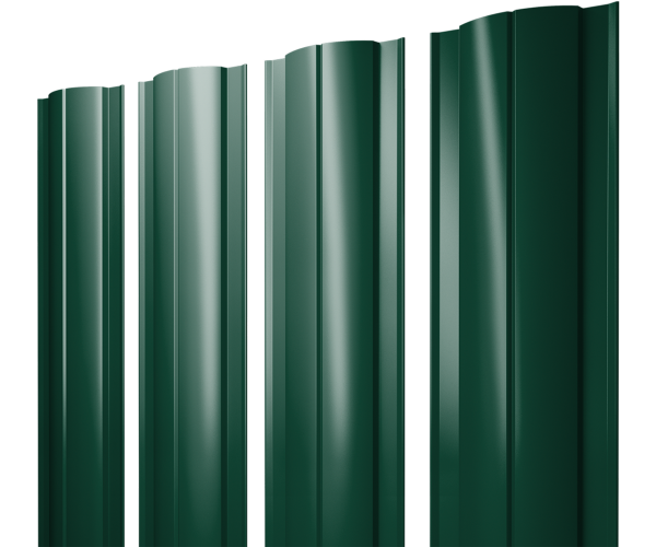 Штакетник Круглый с прямым резом 0,5 Satin RAL 6005 зеленый мох