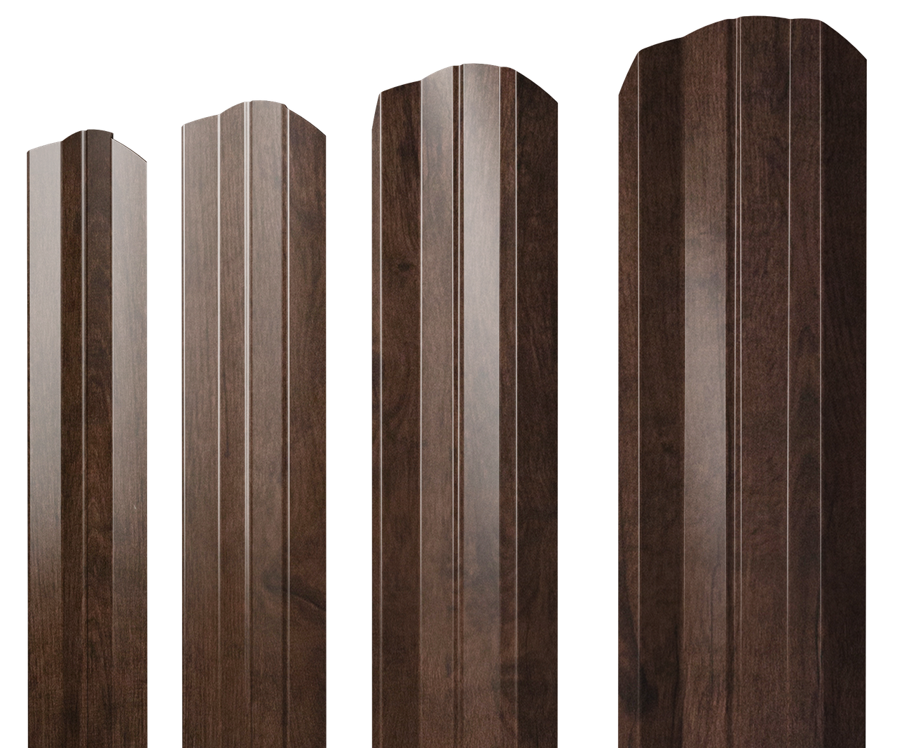Штакетник М-образный А фигурный 0,45 Print Elite Antique Wood TwinColor