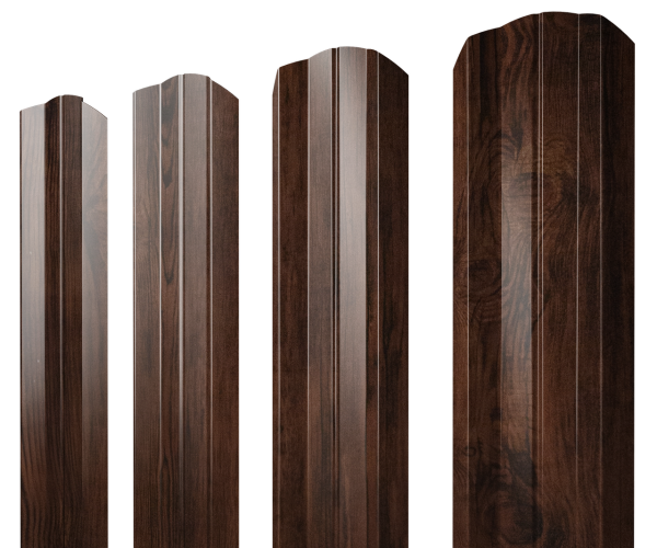 Штакетник М-образный А фигурный 0,45 Print Elite Cherry Wood TwinColor
