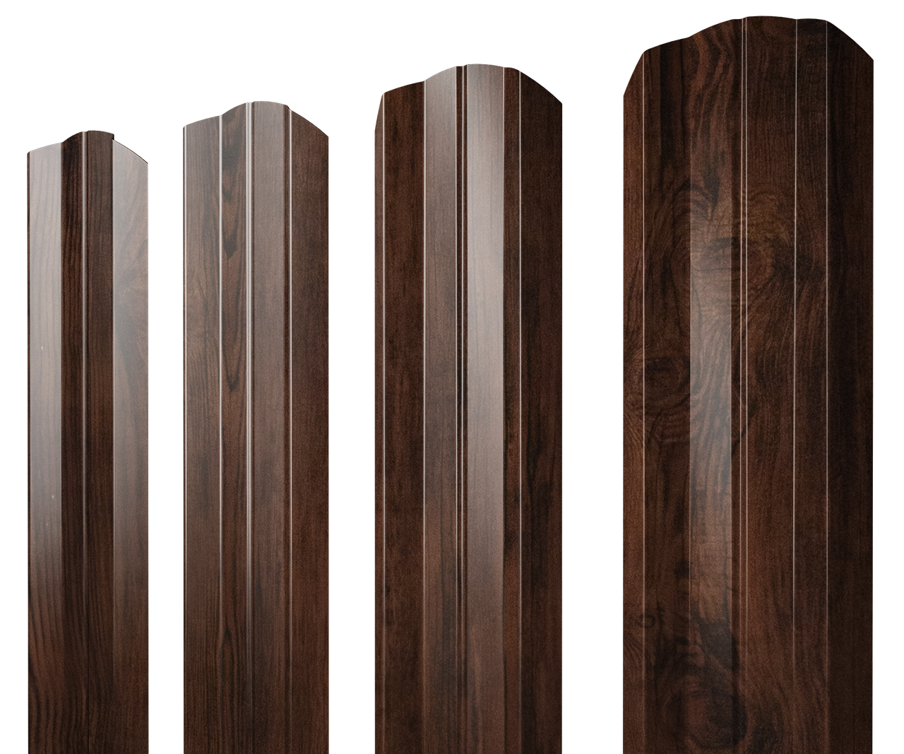 Штакетник М-образный А фигурный 0,45 Print Elite Cherry Wood TwinColor