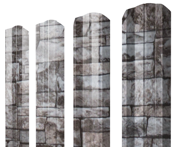 Штакетник М-образный А фигурный 0,45 Print Elite Fine Stone TwinColor