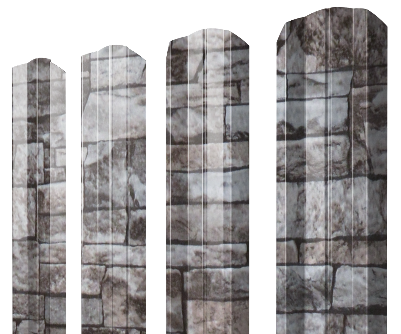 Штакетник М-образный А фигурный 0,45 Print Elite Fine Stone TwinColor