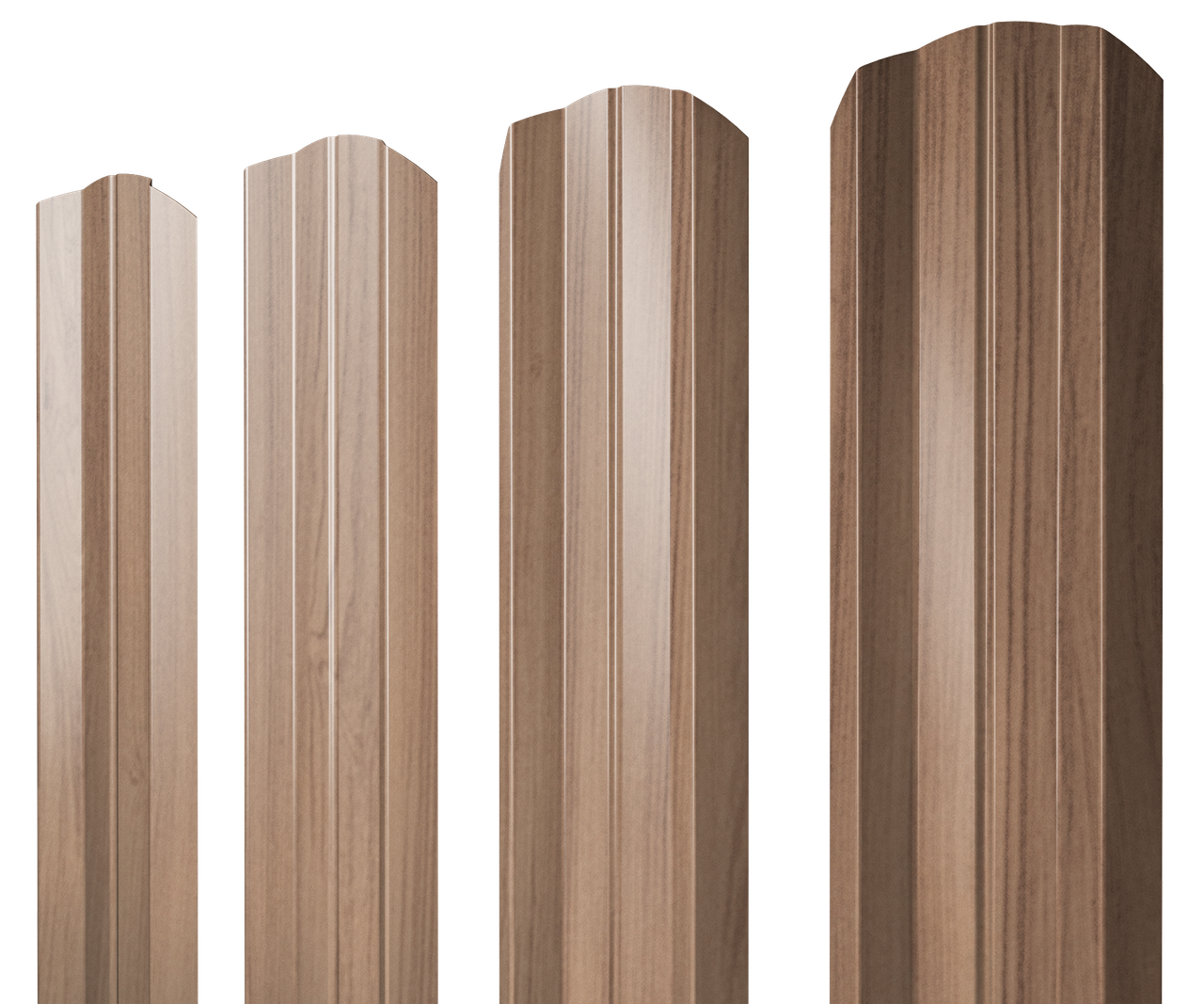 Штакетник М-образный А фигурный 0,45 Print Elite Honey Wood TwinColor