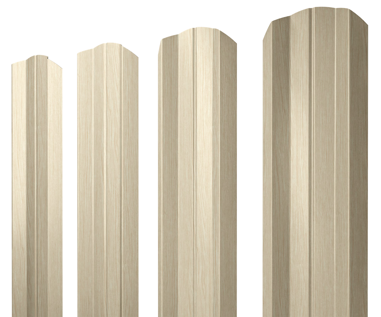 Штакетник М-образный А фигурный 0,45 Print Elite Milky Wood TwinColor