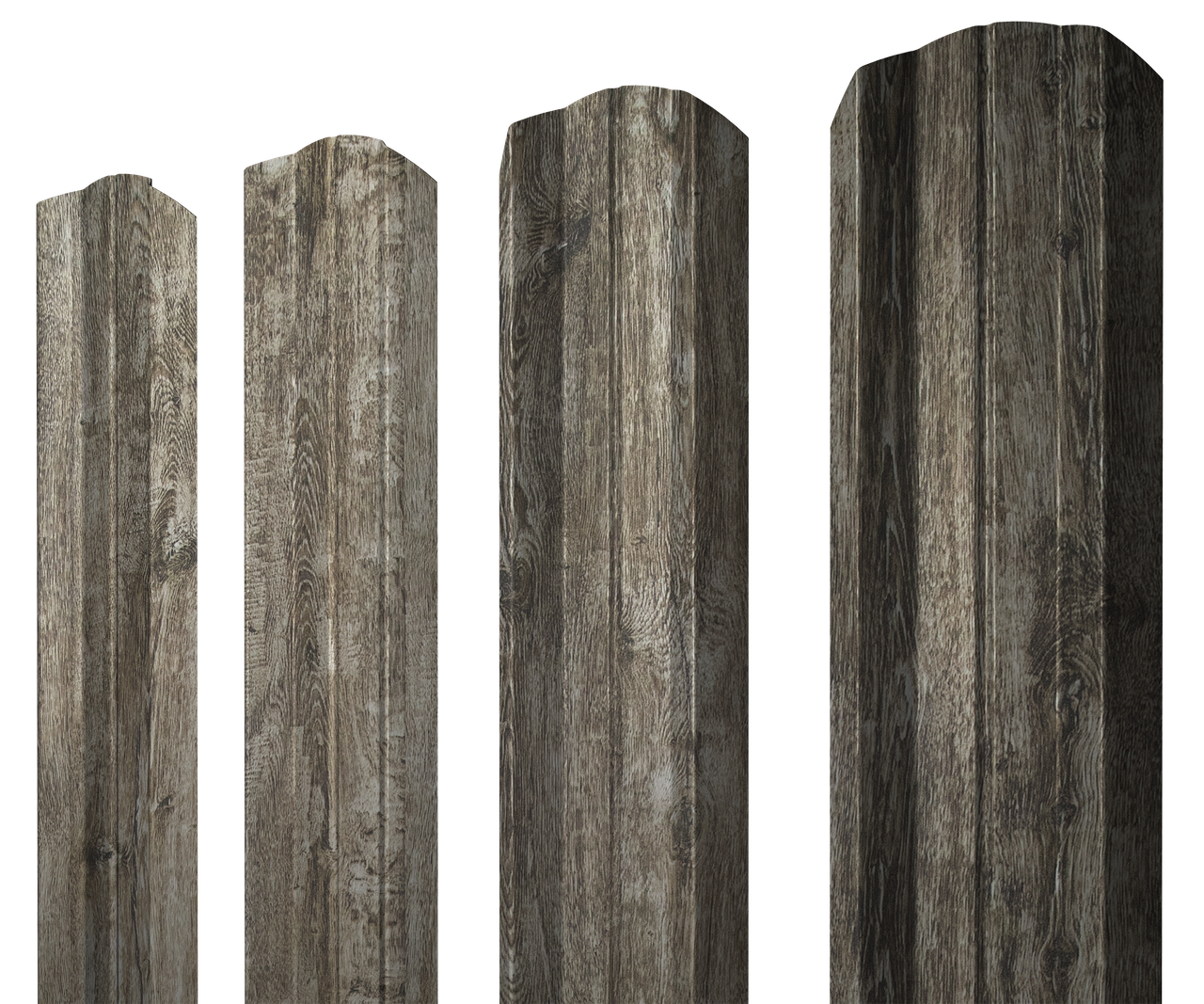 Штакетник М-образный А фигурный 0,45 Print Elite Nordic Wood TwinColor