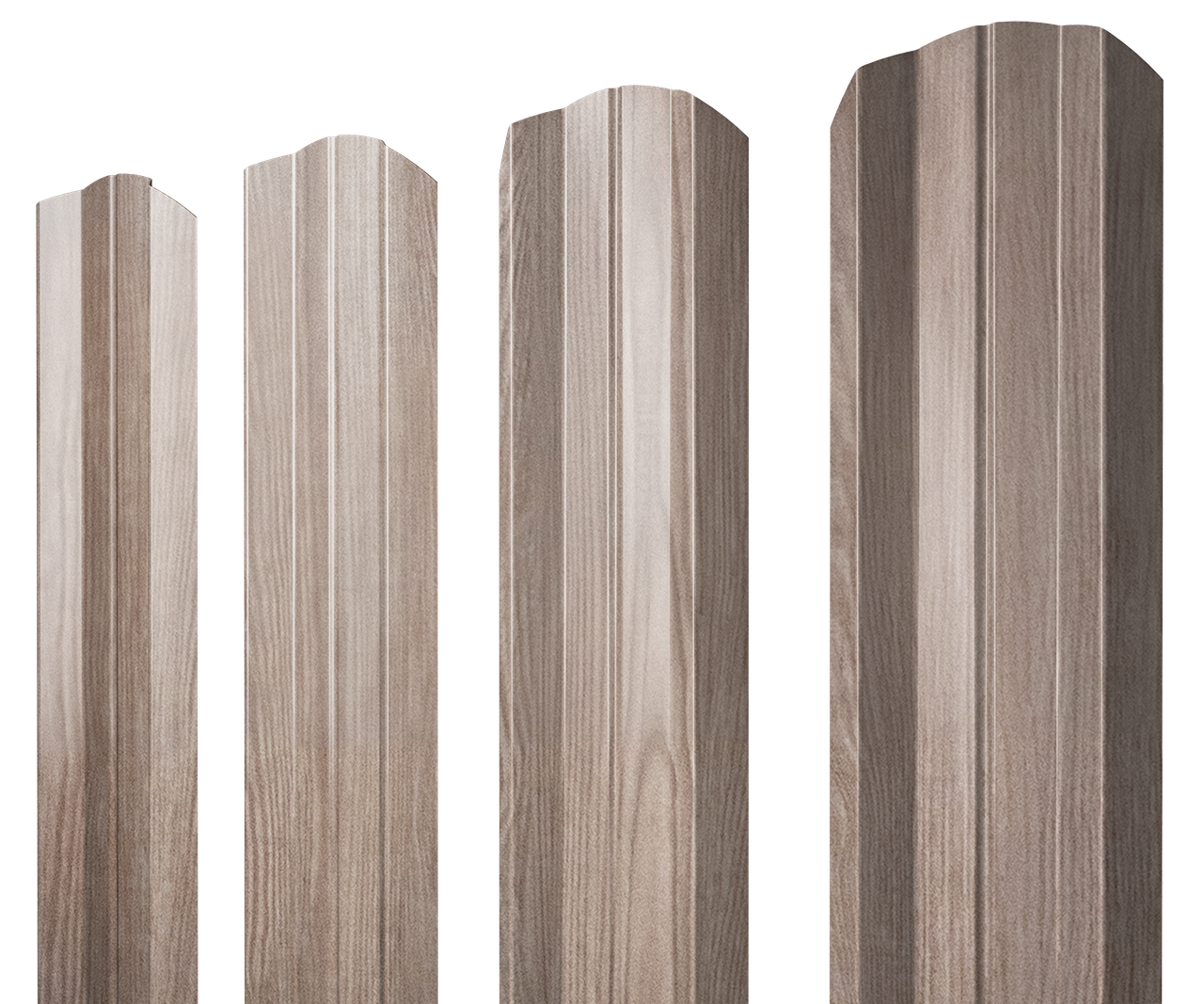 Штакетник М-образный А фигурный 0,45 Print Elite White Wood TwinColor