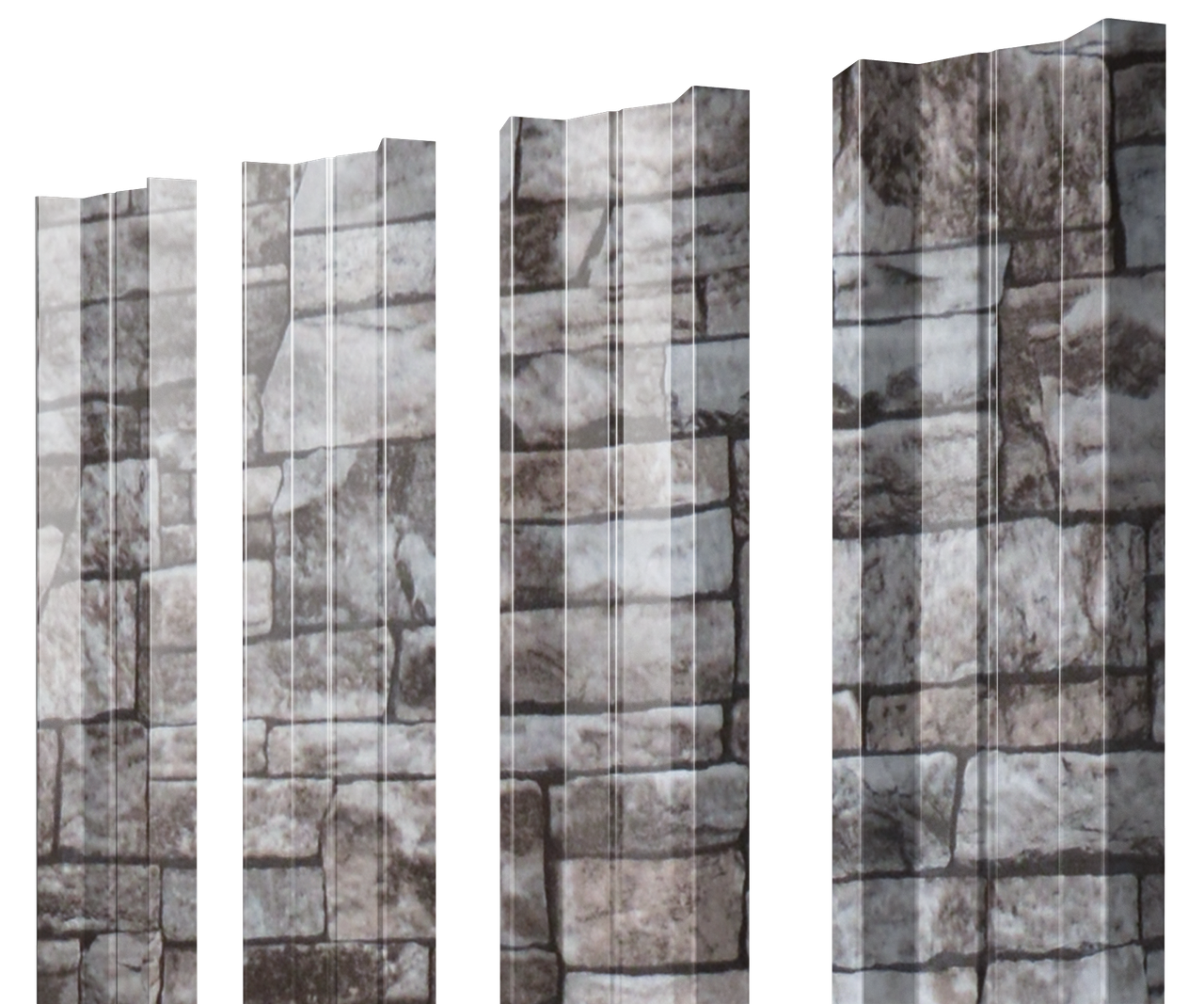 Штакетник М-образный А с прямым резом 0,45 Print Elite Fine Stone TwinColor