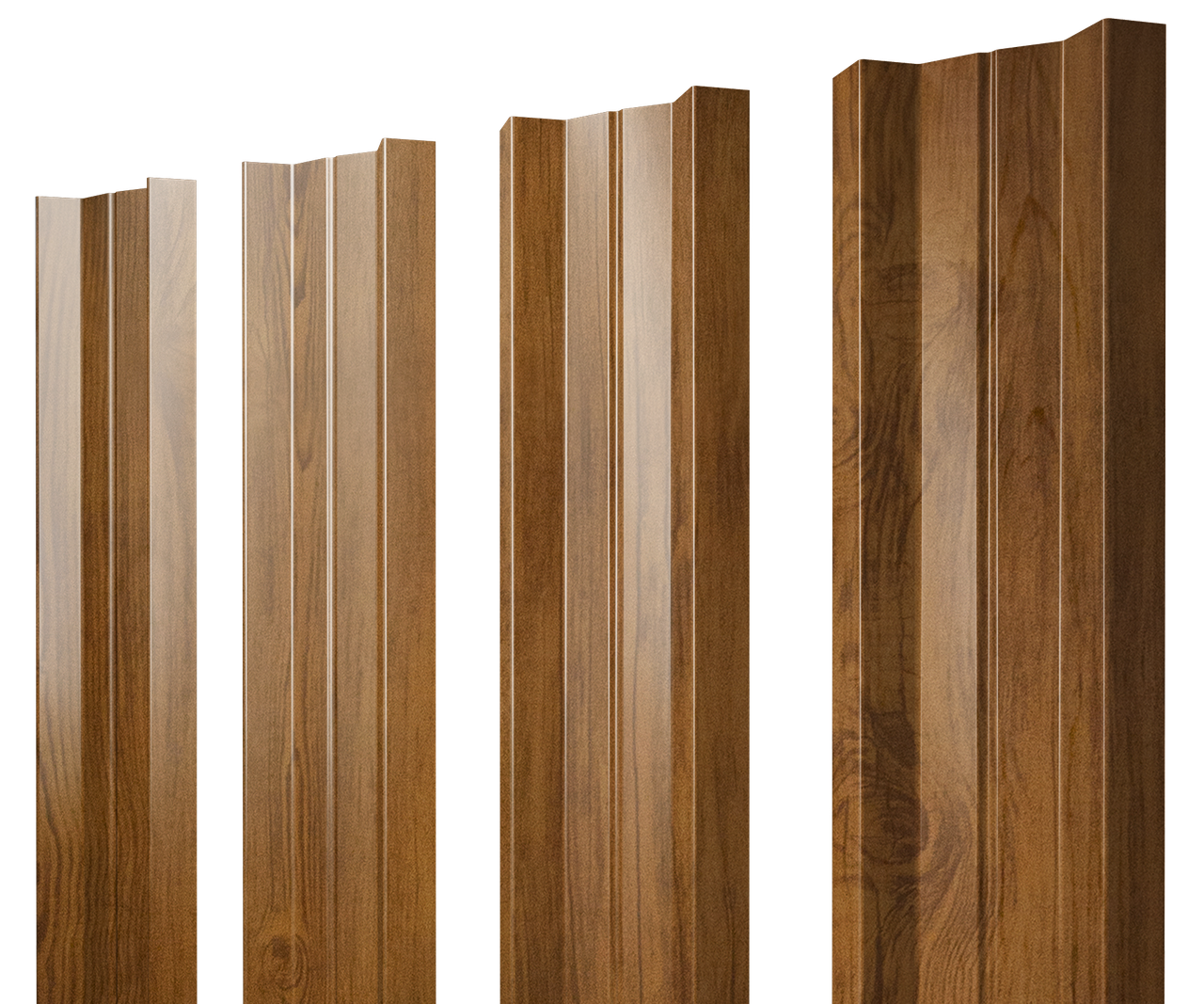 Штакетник М-образный А с прямым резом 0,45 Print Elite Golden Wood TwinColor