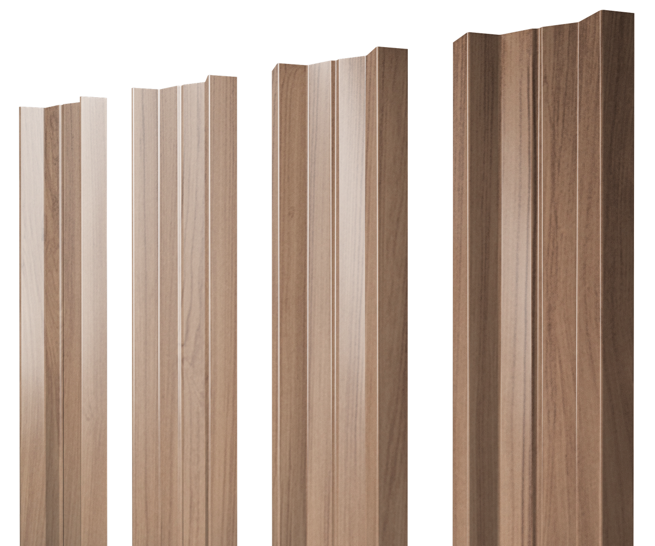 Штакетник М-образный А с прямым резом 0,45 Print Elite Honey Wood TwinColor