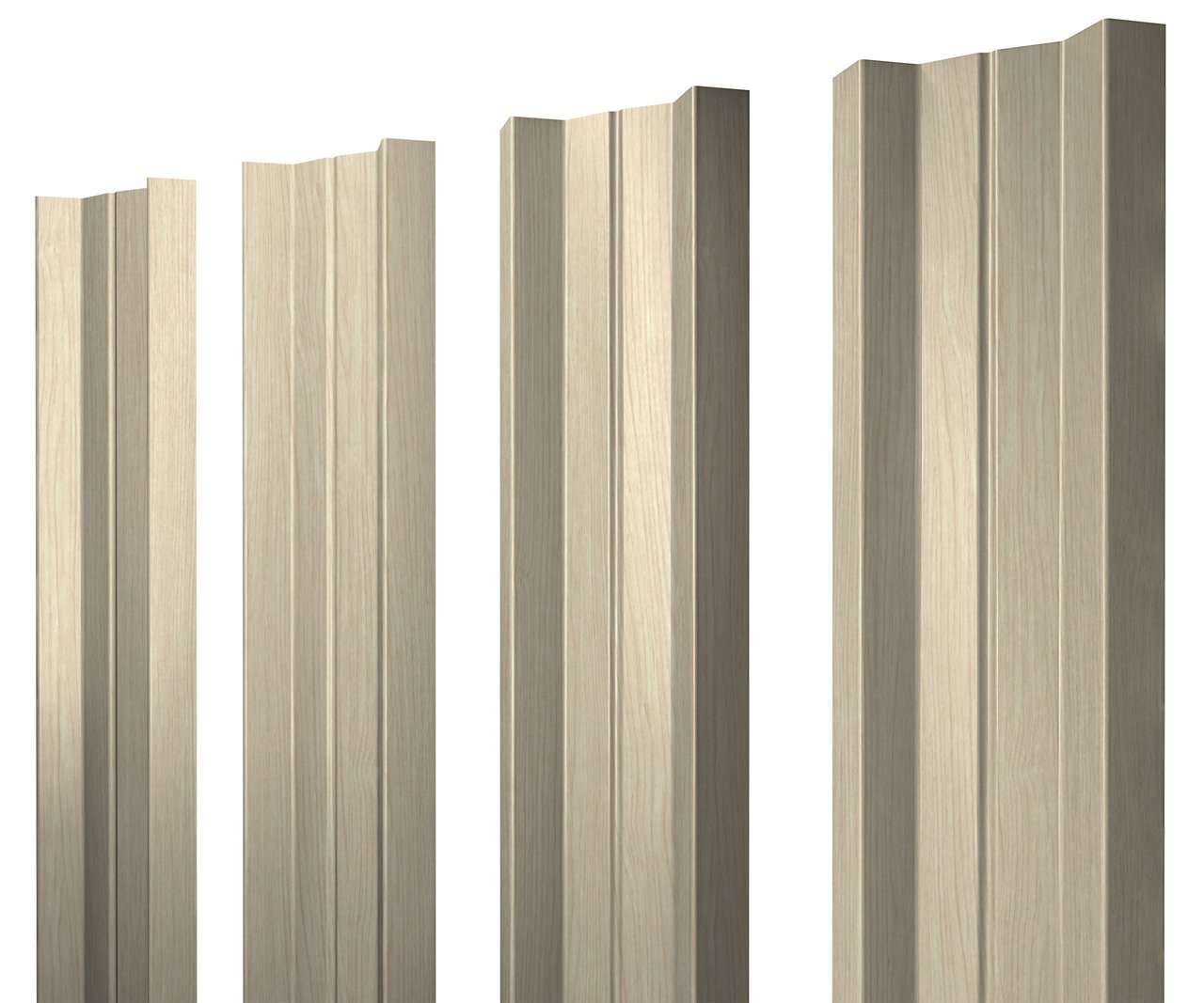 Штакетник М-образный А с прямым резом 0,45 Print Elite Milky Wood TwinColor