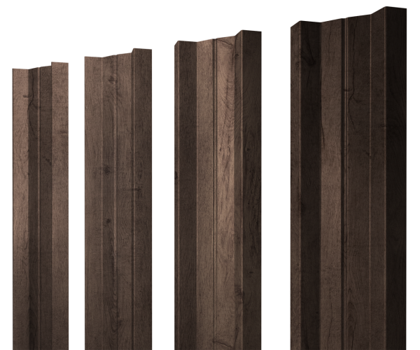 Штакетник М-образный А с прямым резом 0,45 Print Premium Almond Wood Fresh