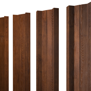 Штакетник М-образный А с прямым резом 0,45 Print Premium Golden Wood Fresh TwinColor
