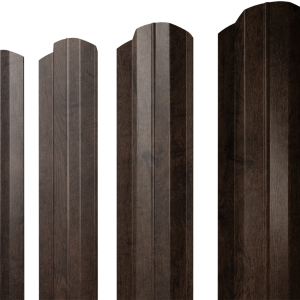 Штакетник М-образный B фигурный 0,45 Print Elite Antique Wood TwinColor