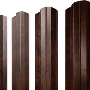 Штакетник М-образный B фигурный 0,45 Print Elite Cherry Wood TwinColor