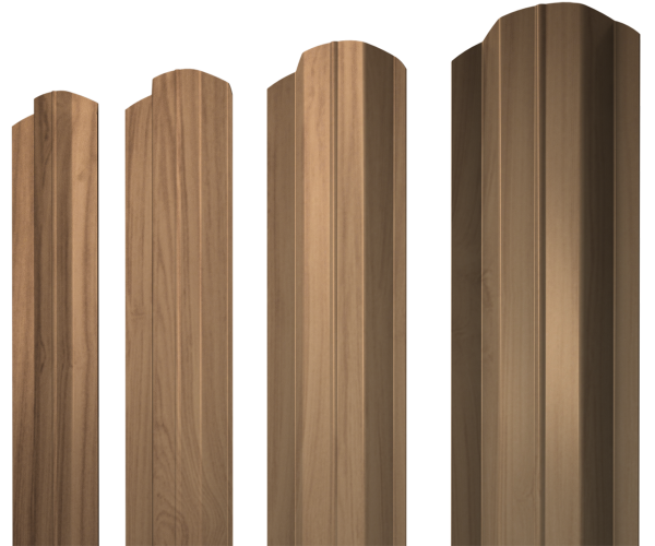 Штакетник М-образный B фигурный 0,45 Print Elite Honey Wood TwinColor