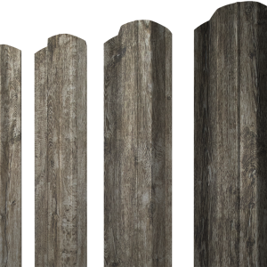 Штакетник М-образный B фигурный 0,45 Print Elite Nordic Wood TwinColor